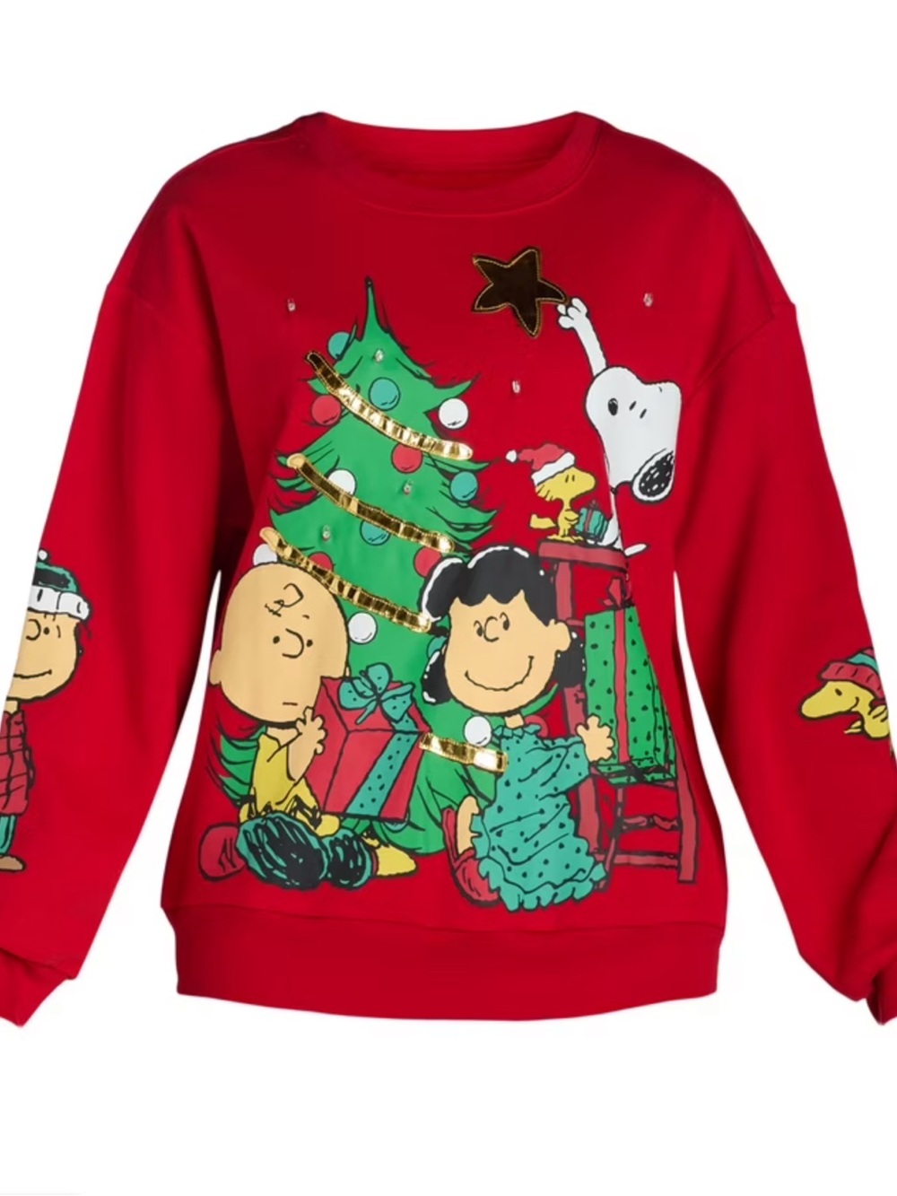 Peanuts Holiday christmas LIGHT UP Sweatshirt LUCY Snoopy sz XXS CHARLIE nwt